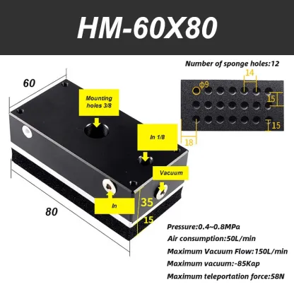 Integrated vacuum sponge suction cup manipulator pneumatic non-marking heavy-duty palletizing carton industrial sponge gripper-BOLTTE