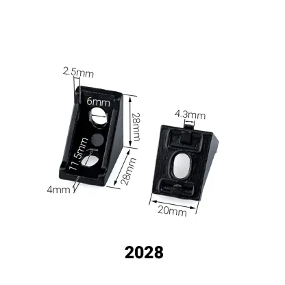 20/10/5Pcs Corner Fitting Angle Aluminum Connector Bracket Fastener 2020 3030 4040 4545 for Aluminium Profile