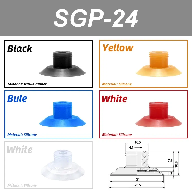 vacuum suction cups Film accessories injection molding manipulator SGP-15 SGP-20 SGP-24 SGP-30 SGP-40 pneumatic bag open-BOLTTE