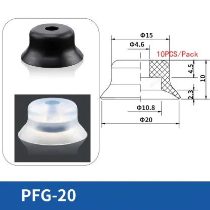 10pcs PFG Manipulator Accessories Vacuum Suction Cup for Injection Molding Machine Robot Hardware Silicone Suction Nozzle-BOLTTE