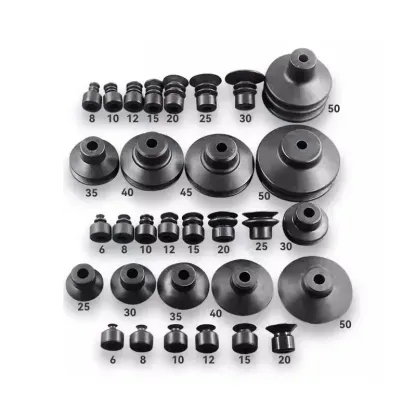10PCS Pneumatic Sucker Black Nbr Suction Cup 8mm Mounting Hole Sucker Big Head Injection Molding Machine Manipulator Accessories-BOLTTE