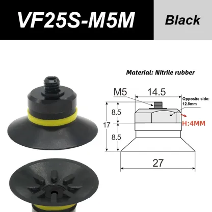 Mechanical arm vacuum suction cup VF20-M5M VF25-M5M silicone suction nozzle industrial suction cup
