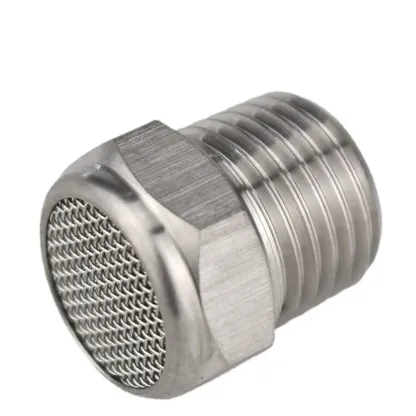 M5 1/8" 1/4" 3/8" 1/2" -2" BSP NPT Male Pneumatic Air 304 316 Stainless Steel Exhaust Muffler Silencers Fitting Noise Filter-BOLTTE