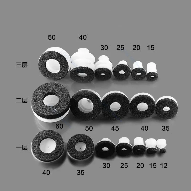 5PCS    Pneumatic Vacuum Suction Cup Sponge Sucker Silicone Nozzle 8mm Mounting Hole Robot Injection Manipulator Part for Rough Surfaces-BOLTTE