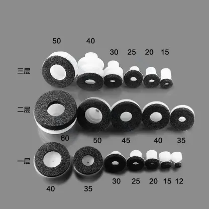 5PCS    Pneumatic Vacuum Suction Cup Sponge Sucker Silicone Nozzle 8mm Mounting Hole Robot Injection Manipulator Part for Rough Surfaces-BOLTTE