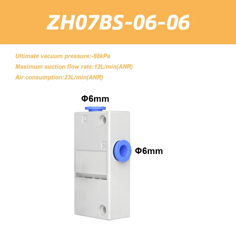 ZH Series Vacuum Ejector Box Type One-touch ZH05BS-06-06-06 ZH07BL-06-06-06 Screw-in ZH05BS-01-01-01 ZH13BS-01-02-02-BOLTTE