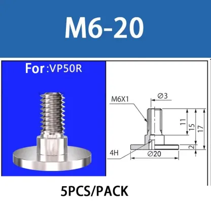 Pneumatic Vacuum Suction Cup Single Layer Nozzle VP2/3/4/6/8/10/20/30/40/50R Injection Molding for Small Product Specific Sucker-BOLTTE