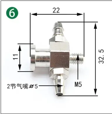 Manipulator accessories Suction cup large end small end fitting M5 tooth adapter iron tee elbow joint quick screw pneumatic-BOLTTE