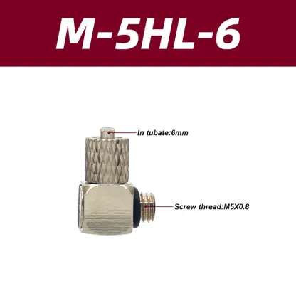 5PCS 10PCS Mini Micro Pneumatic Pipe Fitting Hose 3/4/5/6mm Male Thread M3 M4 M5 M6 Copper Straight/Elbow Type Quick Connector-BOLTTE