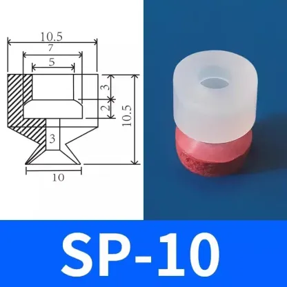 10PCS Vacuum Suction Cup Sponge Traceless Suction for Smooth Surface  5mm Mounting Hole Sucker for Injection Molding Machine,
