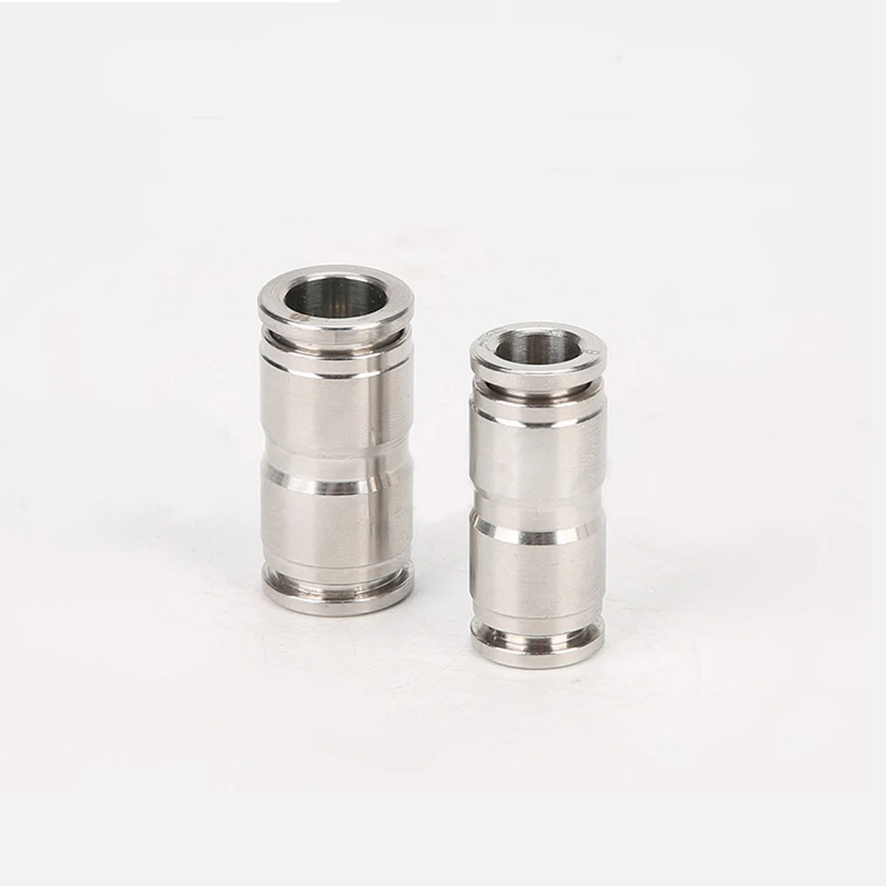 1/8" 1/4" 3/8" 1/2" 3 4 6 8 10 12 14 16mm  Equal Reducer Pneumatic 304 316 Stainless Ste Push In Connector Release Air Fitting-BOLTTE