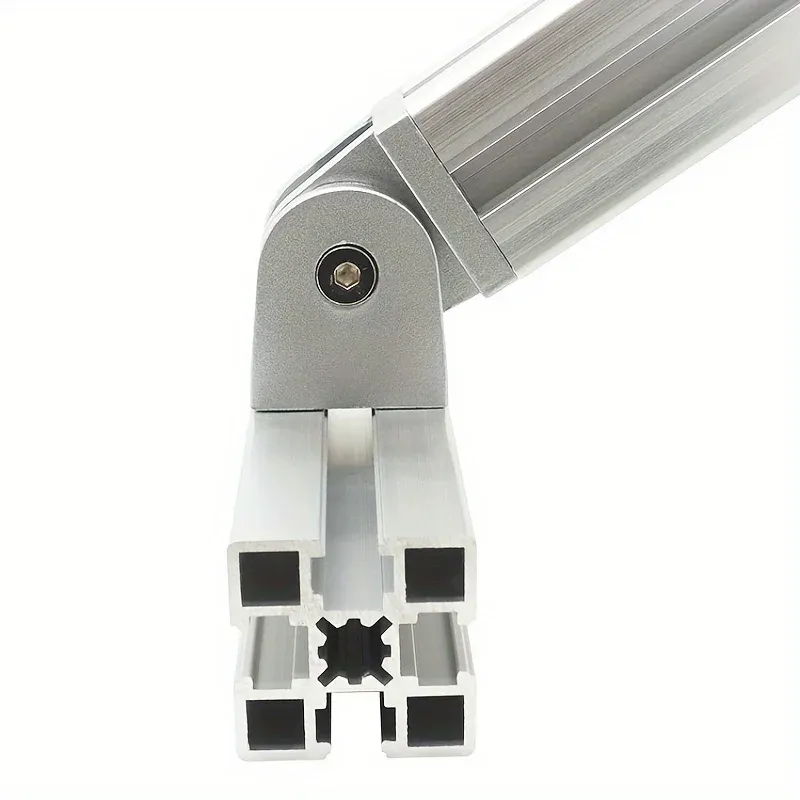 Zinc Alloy Adjustable Hinge Connector for 2020/3030/4040 Classic Metal Industrial Aluminum Profile with Sliding Base Hinge