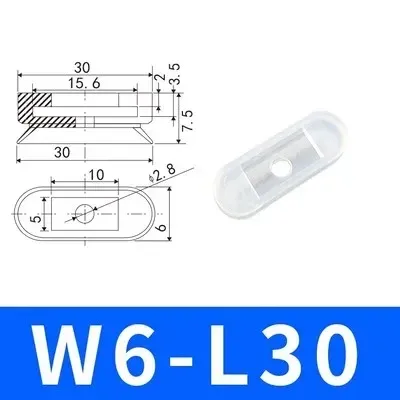 Pneumatic Suction Cup Long Vacuum Sucker Oval W5L10 Injection Molding Machine Manipulator Accessories-BOLTTE