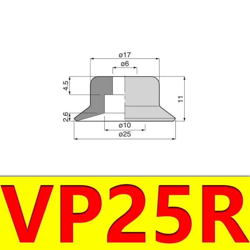  Manipulator Accessories Flat Vacuum Suction Cup Powerful Nozzle Industrial Pneumatic Accessories VP-R-BOLTTE