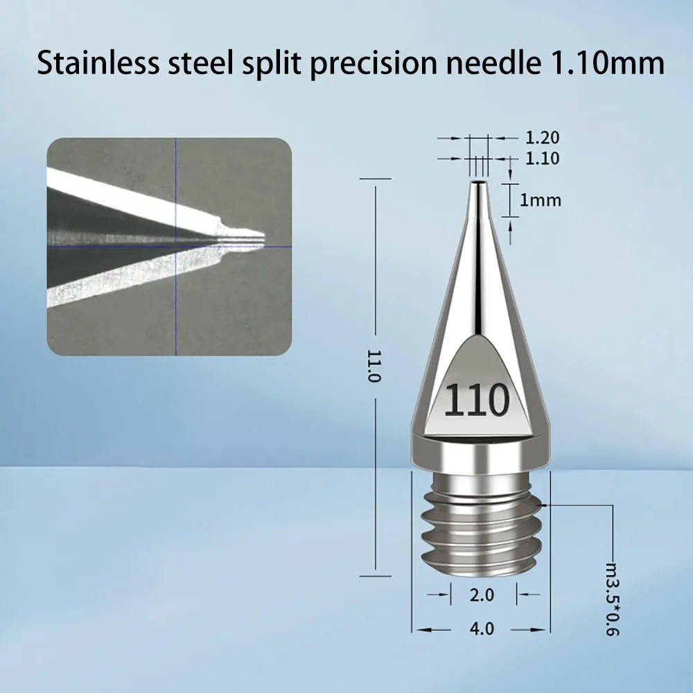 SY High Precision One-Piece Glue Dispensing Needle, Double Thread Tapered Needle Tip Integrated Conical, 304Stainless Steel-BOLTTE
