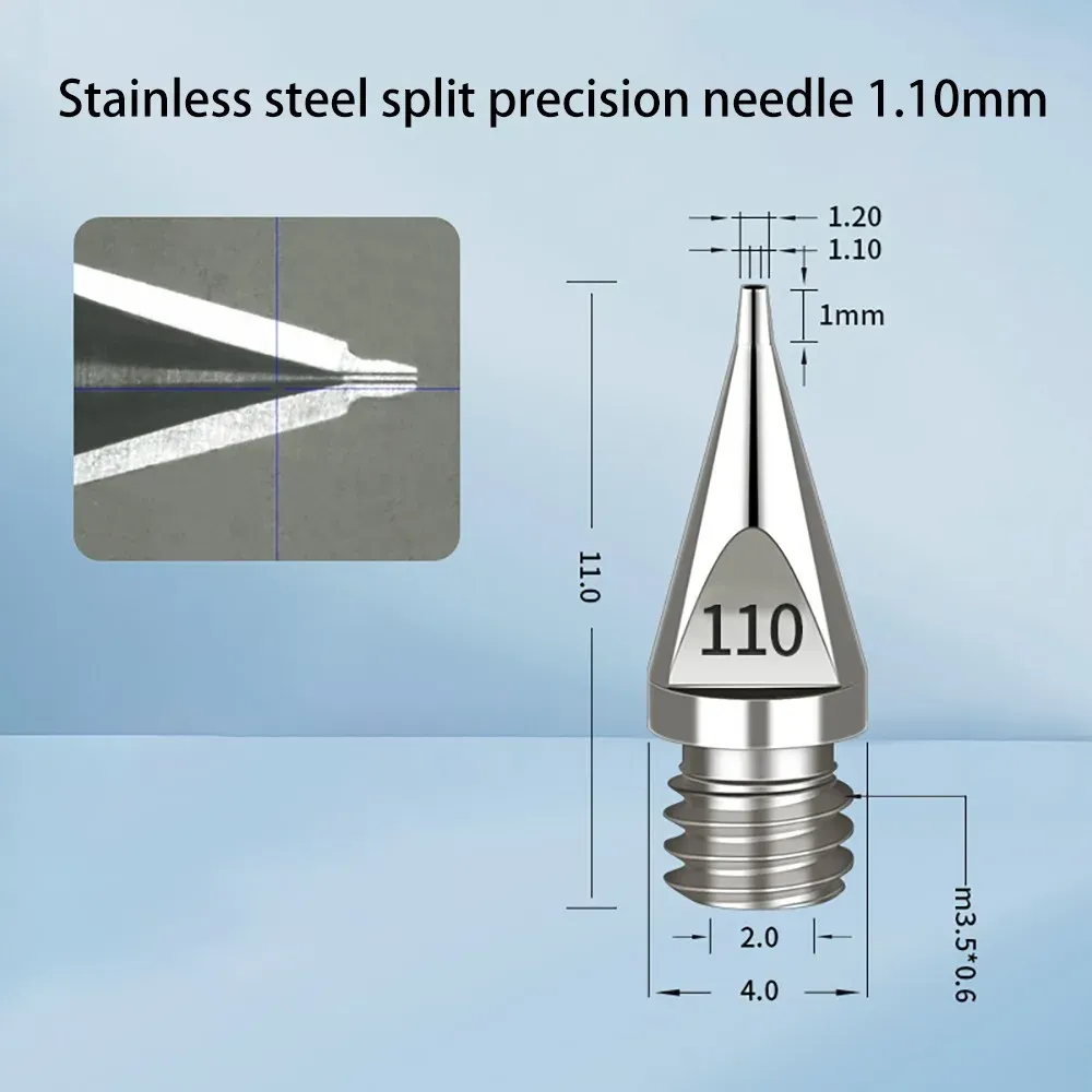 SY High Precision One-Piece Glue Dispensing Needle, Double Thread Tapered Needle Tip Integrated Conical, 304Stainless Steel-BOLTTE