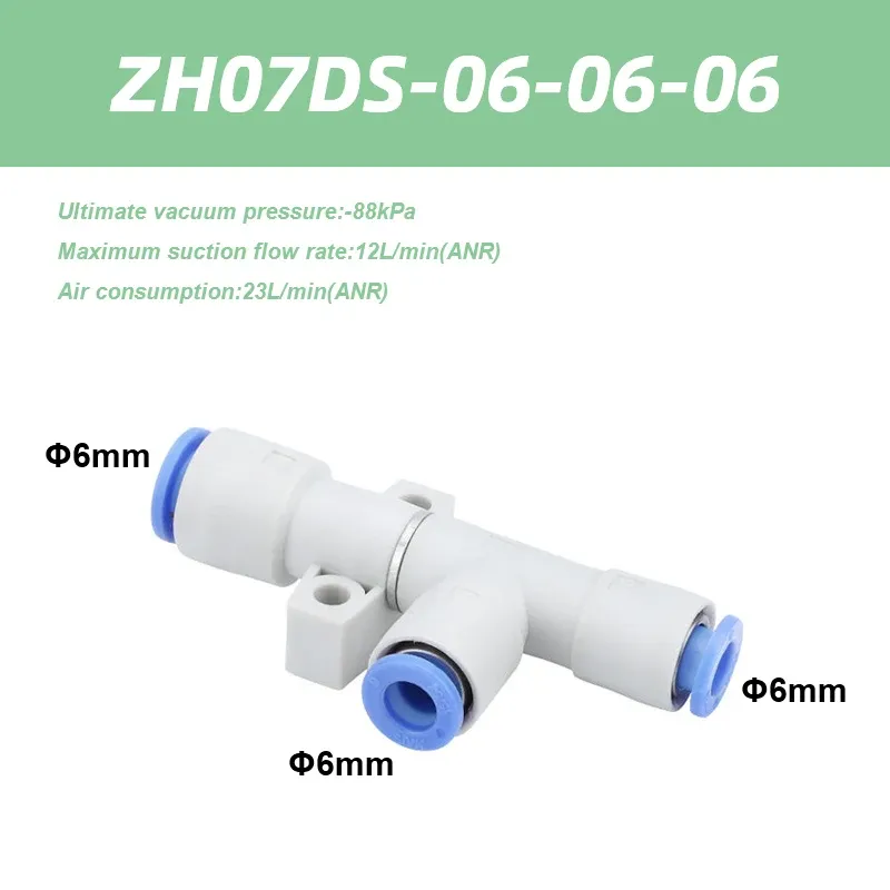 ZH Series Vacuum Ejector Body Ported Type One-touch ZH05DS-06-06-06 ZH07DL-06-06-06 Screw-in ZH05DS-01-01-01 ZH13DS-01-02-02-BOLTTE