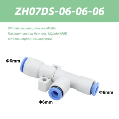 ZH Series Vacuum Ejector Body Ported Type One-touch ZH05DS-06-06-06 ZH07DL-06-06-06 Screw-in ZH05DS-01-01-01 ZH13DS-01-02-02-BOLTTE