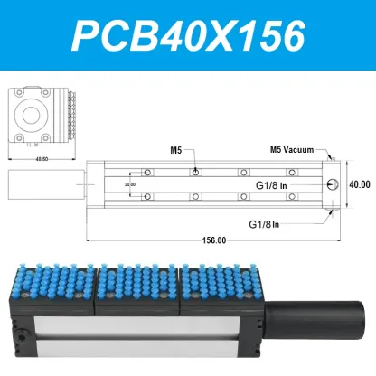 Manipulator vacuum suction cup PCB circuit board 40 width suction with hole special-shaped hollow workpiece gripper pneumatic
