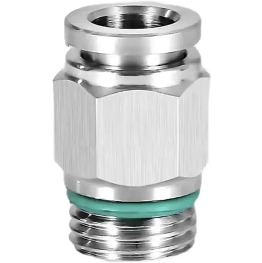 1/8" 1/4" 3/8" 1/2" 3/4" BSP NPT Female Male Pneumatic Nipple Elbow 304 Stainless Push In Quick Connector Release Air Fitting-BOLTTE