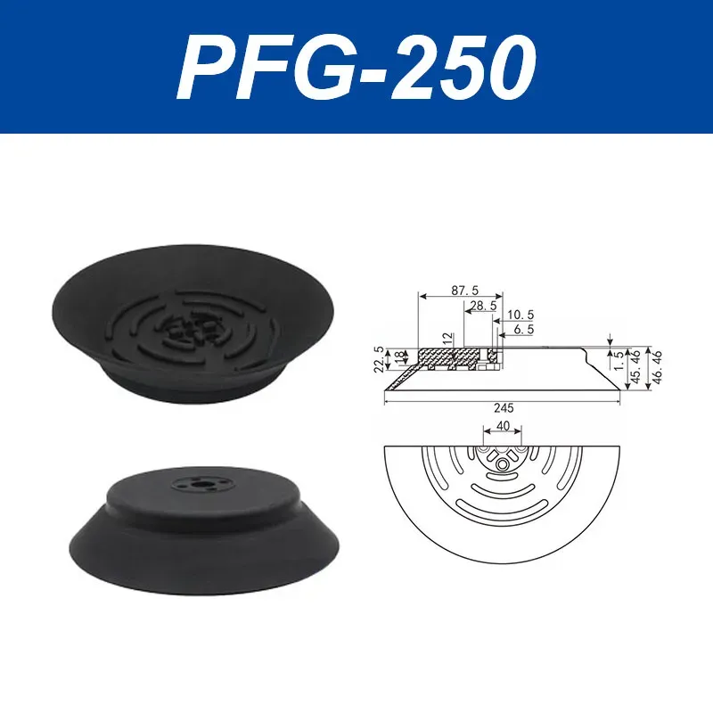 Mechanical arm suction cup industrial PFG 60 80 95 120 150 200 250 heavy-duty vacuum suction cup silicone-BOLTTE