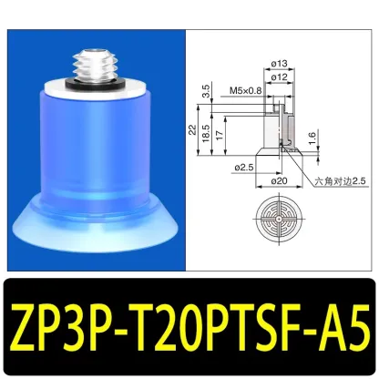10 Pieces/pack ZP3P Vacuum Suction Cup Packing Machine Bag Opening Sucker Injection Molding Machine Pneumatic Robot Gripper Tool-BOLTTE