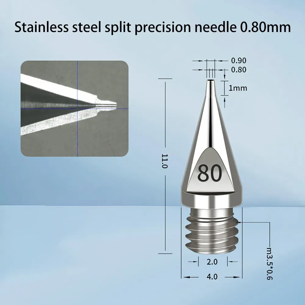 SY High Precision One-Piece Glue Dispensing Needle, Double Thread Tapered Needle Tip Integrated Conical, 304Stainless Steel-BOLTTE