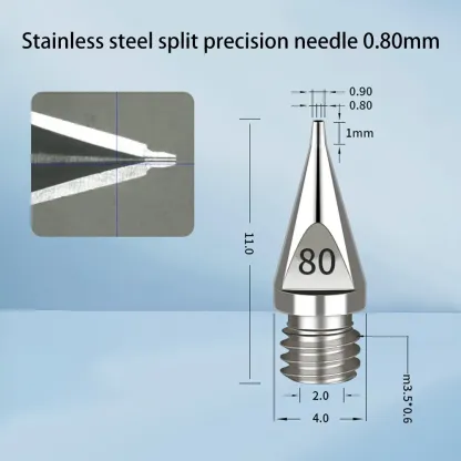 SY High Precision One-Piece Glue Dispensing Needle, Double Thread Tapered Needle Tip Integrated Conical, 304Stainless Steel-BOLTTE