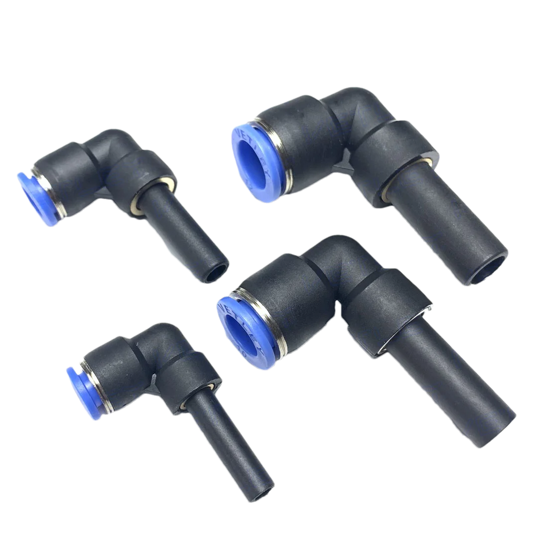 10PCS Pneumatic quick connector PLJ 4/6/8/10/12 Bent-through lever Tubular insertion-type push-through push-in elbow connector-BOLTTE