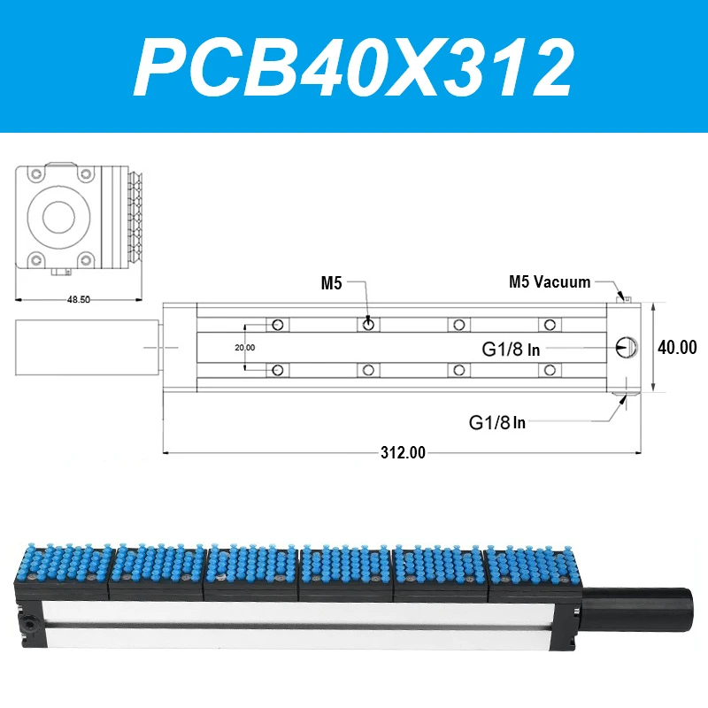 Manipulator vacuum suction cup PCB circuit board 40 width suction with hole special-shaped hollow workpiece gripper pneumatic-BOLTTE