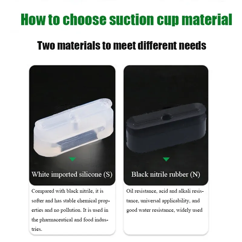 Long Oval Suction Cup Manipulator Accessories Vacuum Suction Cup Industrial Pneumatic Accessories Powerful Suction Nozzle PWG