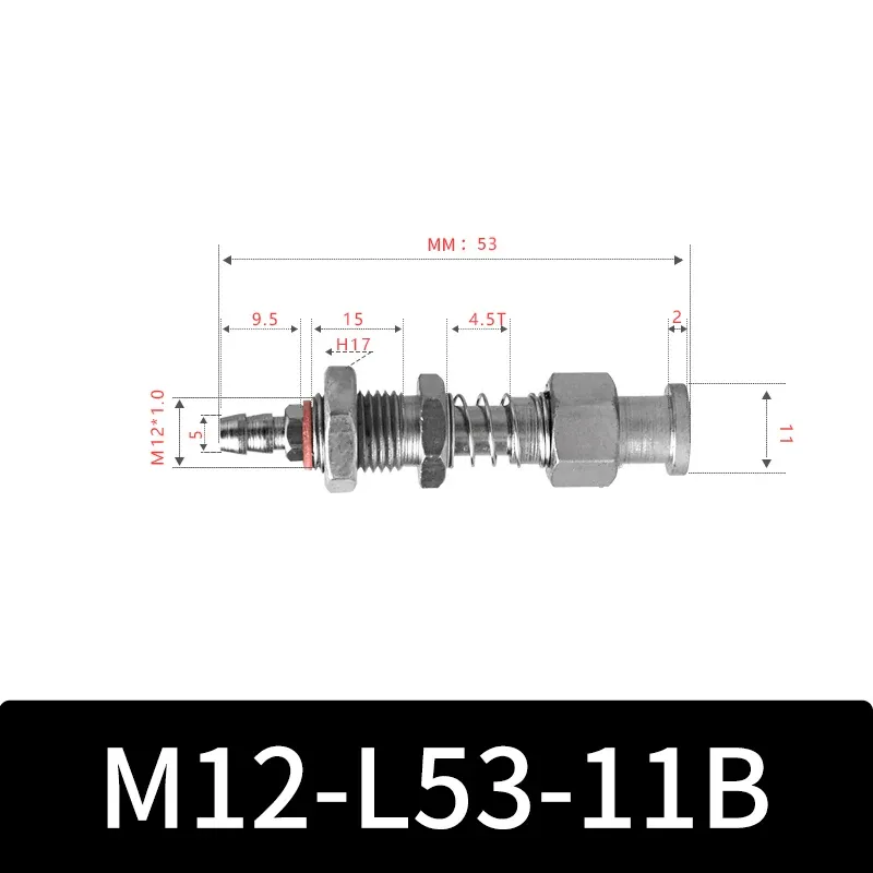 M12-11B Series Big Head Manipulator Pneuamtic Fixture Rubber Sucker Silicone Industrial Vacuum Suction Cup Holder-BOLTTE