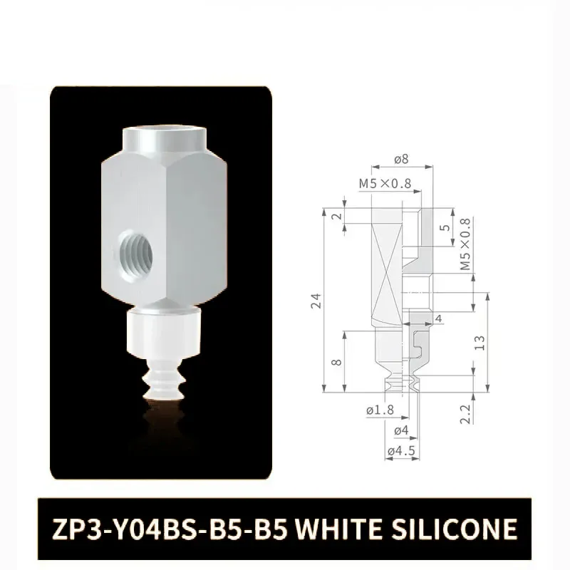 Pneumatic Vacuum Suction Cup with Fittings ZP3-Y04/06/08/10/13/16BN/BS-B5-B5 Mechanical Arm Sucker Robot Automation Tool-BOLTTE