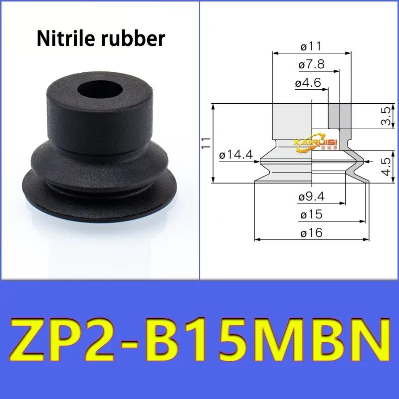 5pcs/pack ZP2 Series Bellow Vacuum Suction Cup  ZP2-B04/06/08/10/15/20MBS/N B06MB Gripper-BOLTTE