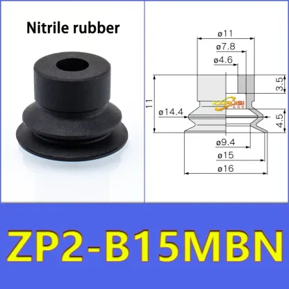 5pcs/pack ZP2 Series Bellow Vacuum Suction Cup  ZP2-B04/06/08/10/15/20MBS/N B06MB Gripper-BOLTTE