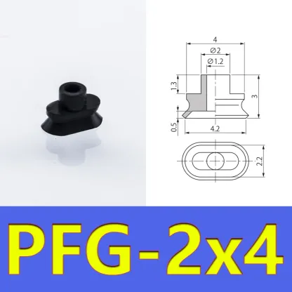 Long Oval Suction Cup Manipulator Accessories Vacuum Suction Cup Industrial Pneumatic Accessories Powerful Suction Nozzle PWG