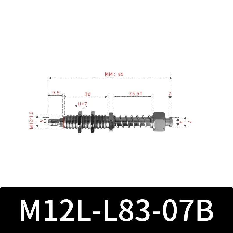 M12-07B Series Small Air Pneuamtic Parts Fixture Rubber Sucker Pad Silicone Vacuum Suction Cup Mount-BOLTTE