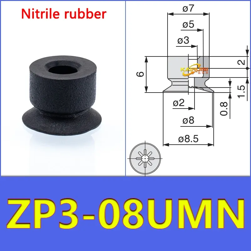5PCS/PACK  ZP3-UM Series Vacuum Suction Cup Pneumatic Manipulator Suction Cup Accessories for Industrial Use ZP3-04-UM-BOLTTE