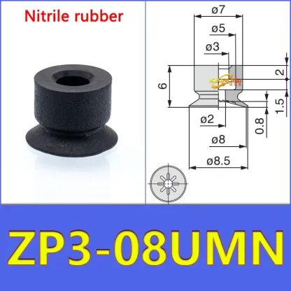 5PCS/PACK  ZP3-UM Series Vacuum Suction Cup Pneumatic Manipulator Suction Cup Accessories for Industrial Use ZP3-04-UM-BOLTTE
