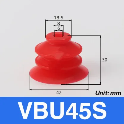 Mechanical arm suction cup industrial VBU35/45 vacuum suction cup high temperature resistant strong suction nozzle accessories-BOLTTE