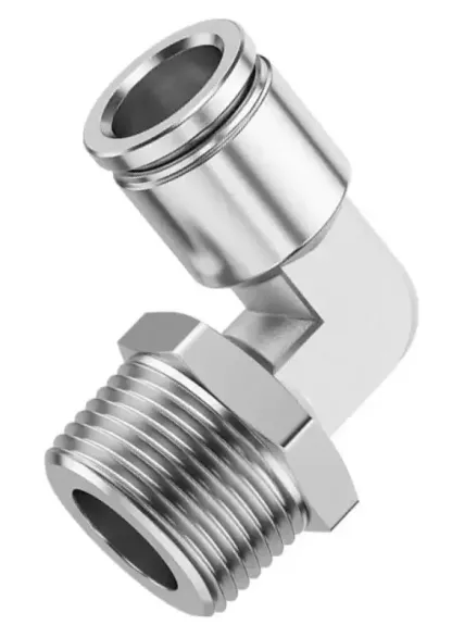 1/8" 1/4" 3/8" 1/2" 3/4" BSP NPT Female Male Pneumatic Nipple Elbow 304 Stainless Push In Quick Connector Release Air Fitting-BOLTTE