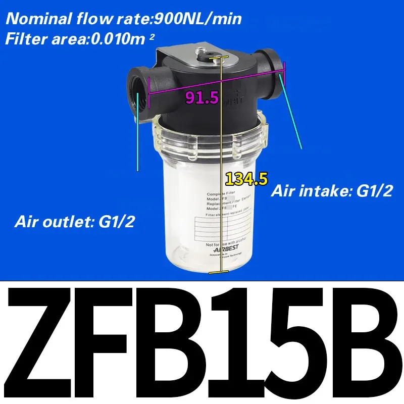 High precision vacuum pump filter cartridge ZFB/ABF-10-15-20-25-40