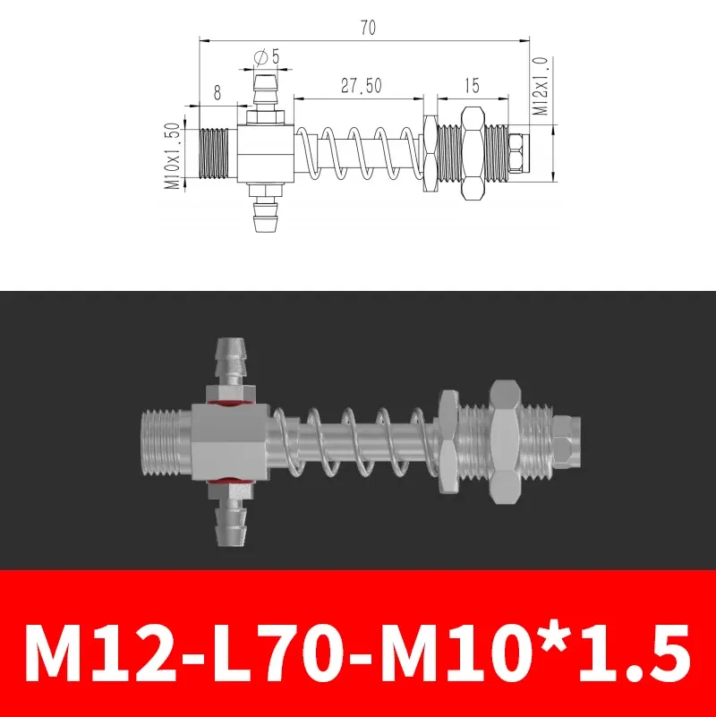 M12-07B Series Small Air Pneuamtic Parts Fixture Rubber Sucker Pad Silicone Vacuum Suction Cup Mount-BOLTTE