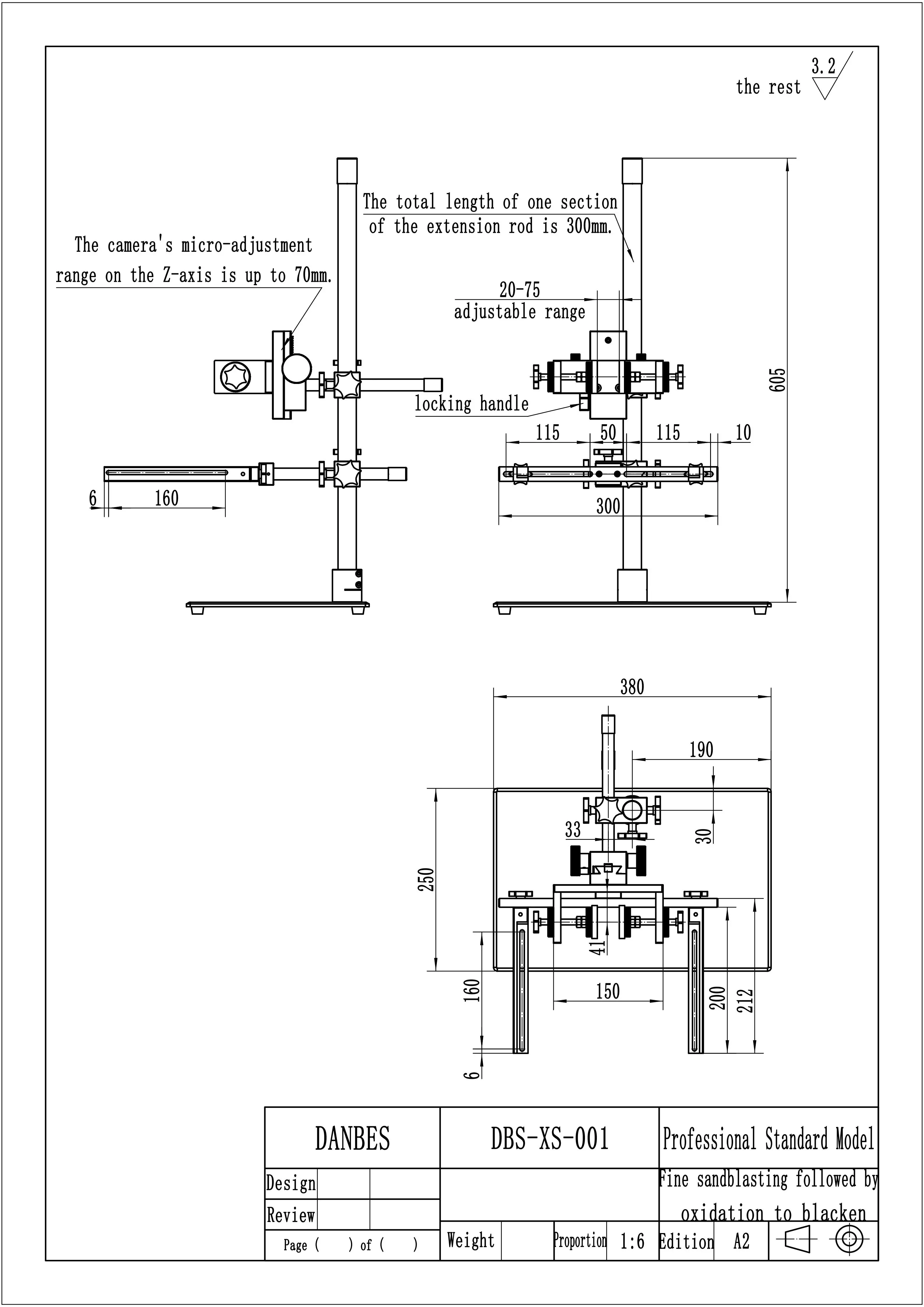 Industrial Machine Vision Fine-Tuning Stand | CCD Camera & LED Light Source Mount for Inspection-BOLTTE