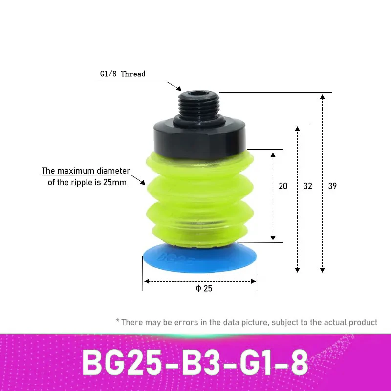 Pneumatic Vacuum Suction Cup Multi-layer Imported PU Soft Packaging Liquid Bag Opening Sucker Automation Manipulator Accessory-BOLTTE