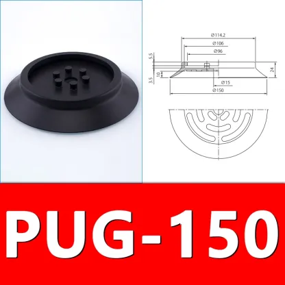 Nitrile Rubber Suction Cups Vacuum Suction Cups Manipulator Accessories Strong Suction Nozzles PUG40/50/60/80/100/120/150-BOLTTE