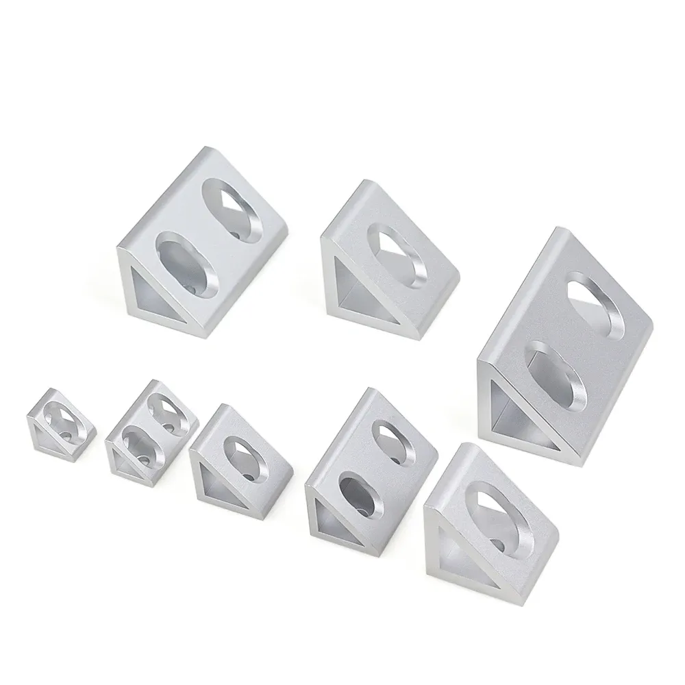 4Pcs/Lot Aluminum Profile Right Angle Triangle Block Triangle Connector Bracket for 2020 3030 4040 4545 2040 3060 Alu Profiles