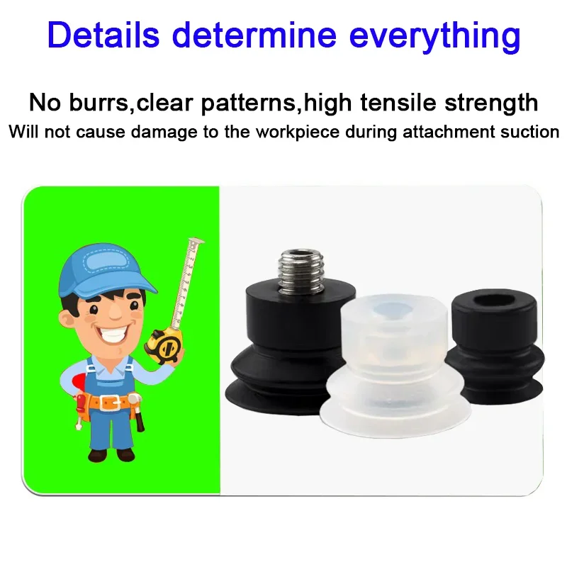5pcs/pack ZP2 Series Bellow Vacuum Suction Cup  ZP2-B04/06/08/10/15/20MBS/N B06MB Gripper-BOLTTE