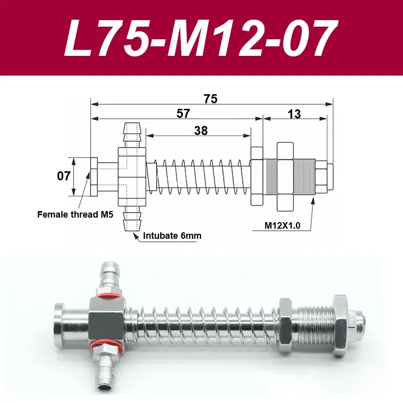 Vacuum suction cup base samll head 7mm hardware manipulator fixture accessories pneumatic support tail Side air intake-BOLTTE