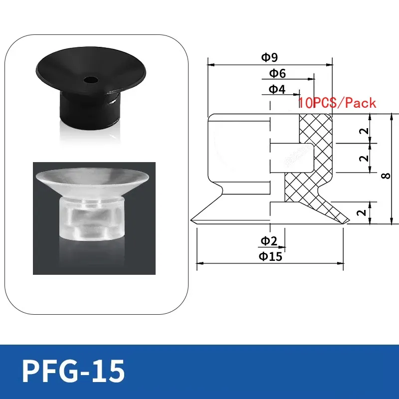 10pcs PFG Manipulator Accessories Vacuum Suction Cup for Injection Molding Machine Robot Hardware Silicone Suction Nozzle-BOLTTE